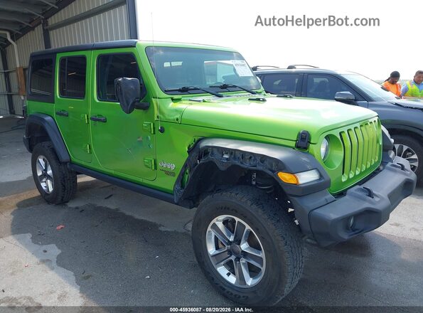 1C4HJXDG9JW246415 2018 JEEP WRANGLER UNLIMITED Green Вид спереду