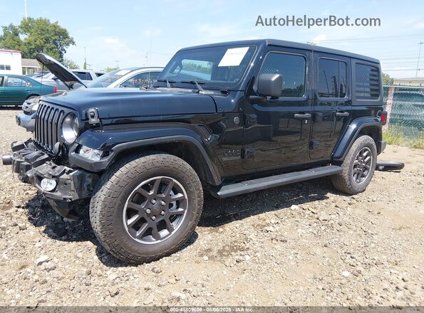 1C4HJXDG9MW738348 2021 JEEP WRANGLER UNLIMITED Черный Передняя левая четверть