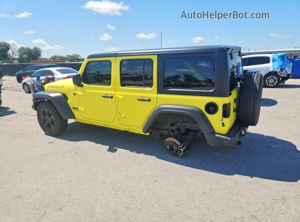 1C4HJXDG9PW585538 2023 JEEP WRANGLER Yellow Trasero izquierdo