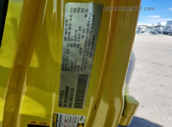 1C4HJXDG9PW585538 2023 JEEP WRANGLER Yellow Vista de la etiqueta del VIN