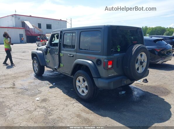 1C4HJXDGXMW506597 2021 JEEP WRANGLER UNLIMITED Серый Задняя левая четверть