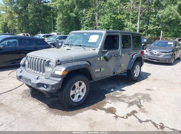1C4HJXDGXMW506597 2021 JEEP WRANGLER UNLIMITED Серый Передняя левая четверть