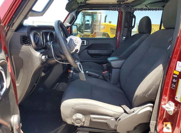 1C4HJXDM0MW791879 2021 JEEP WRANGLER Burgundy Вид салону спереду