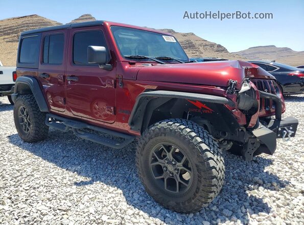 1C4HJXDM0MW791879 2021 JEEP WRANGLER Burgundy Передня права чверть