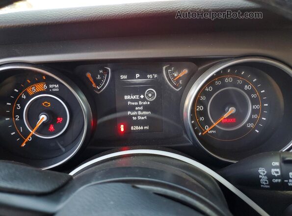 1C4HJXDM0MW791879 2021 JEEP WRANGLER Burgundy Вид щитка приладів