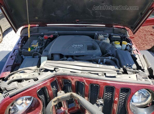 1C4HJXDM0MW791879 2021 JEEP WRANGLER Burgundy Вид підкапотного простору