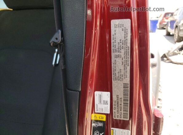 1C4HJXDM0MW791879 2021 JEEP WRANGLER Burgundy Вид наклейки з VIN-кодом