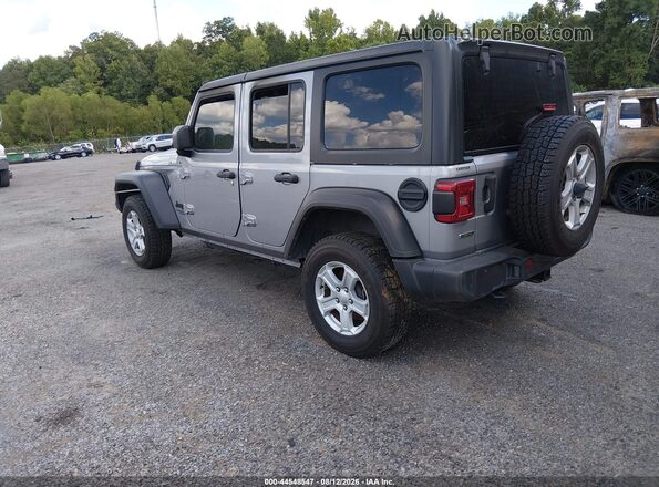 1C4HJXDM2MW665264 2021 JEEP WRANGLER UNLIMITED Gray Tył lewy