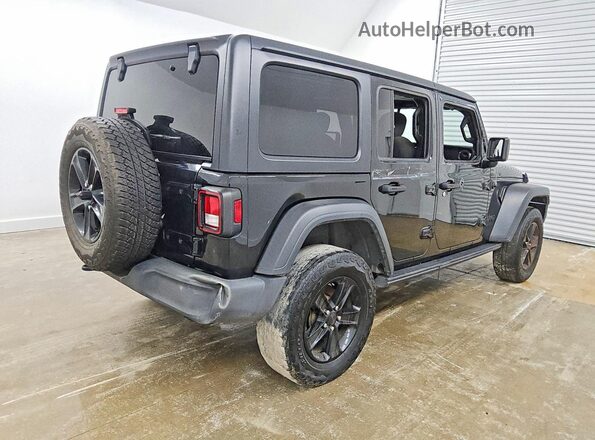 1C4HJXDM4MW584380 2021 JEEP WRANGLER Черный Задняя правая четверть