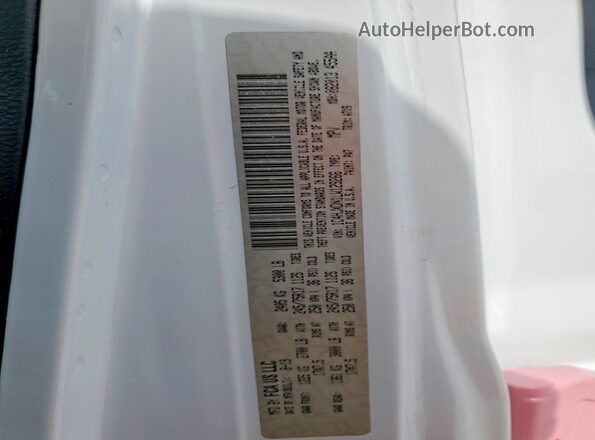1C4HJXDN1LW129266 2020 JEEP WRANGLER White VIN կոդի պիտակի տեսք