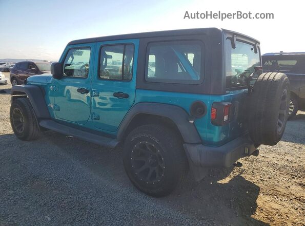 1C4HJXDN1LW155270 2020 JEEP WRANGLER Turquoise Задня ліва чверть