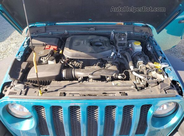 1C4HJXDN1LW155270 2020 JEEP WRANGLER Turquoise Вид задньої частини салону