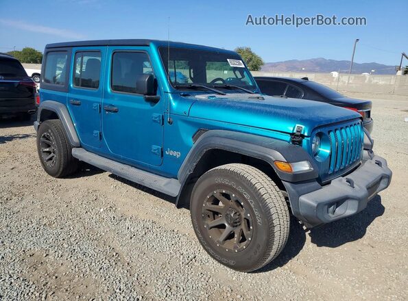 1C4HJXDN1LW155270 2020 JEEP WRANGLER Turquoise Передня права чверть