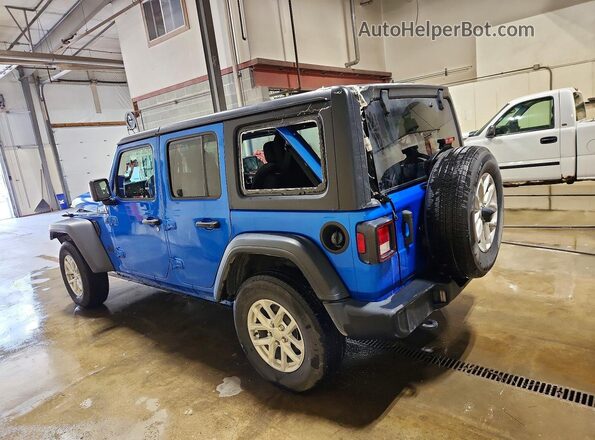 1C4HJXDN1PW643396 2023 JEEP WRANGLER Blue Rear left