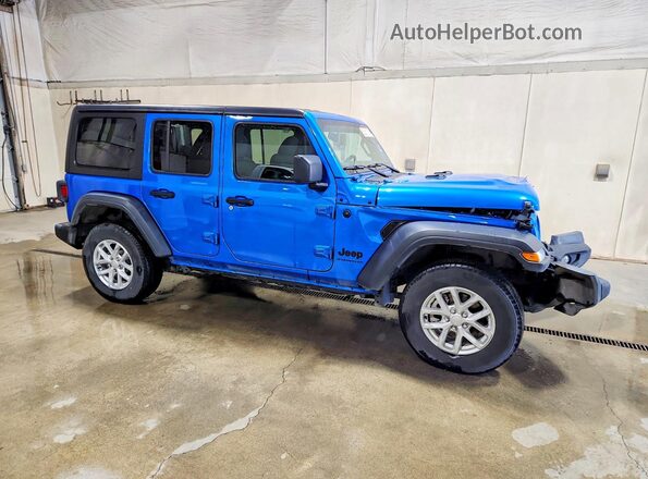 1C4HJXDN1PW643396 2023 JEEP WRANGLER Blue Front right