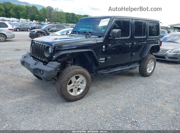 1C4HJXDN2KW691174 2019 JEEP WRANGLER UNLIMITED Black Առջևի ձախ երեք քառորդ տեսարան