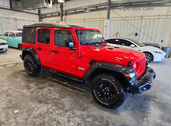 1C4HJXDN2MW515082 2021 JEEP WRANGLER Red Front right