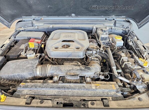 1C4HJXDN2MW714519 2021 JEEP WRANGLER Gray Widok komory silnika