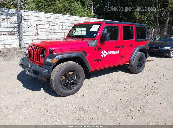 1C4HJXDN2MW740005 2021 JEEP WRANGLER UNLIMITED Красный Передняя левая четверть
