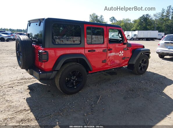 1C4HJXDN2MW740005 2021 JEEP WRANGLER UNLIMITED Красный Задняя правая четверть
