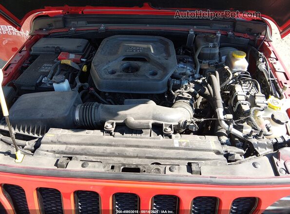 1C4HJXDN2MW740005 2021 JEEP WRANGLER UNLIMITED Красный Вид сзади