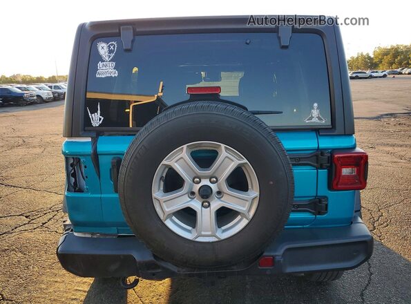 1C4HJXDN2PW505687 2023 JEEP WRANGLER Бирюзовый Вид сзади