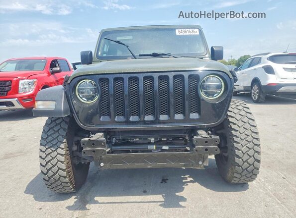 1C4HJXDN3MW650796 2021 JEEP WRANGLER Green Front view