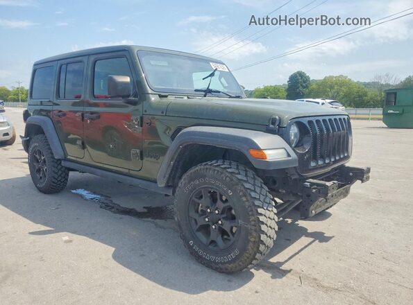 1C4HJXDN3MW650796 2021 JEEP WRANGLER Green Front right