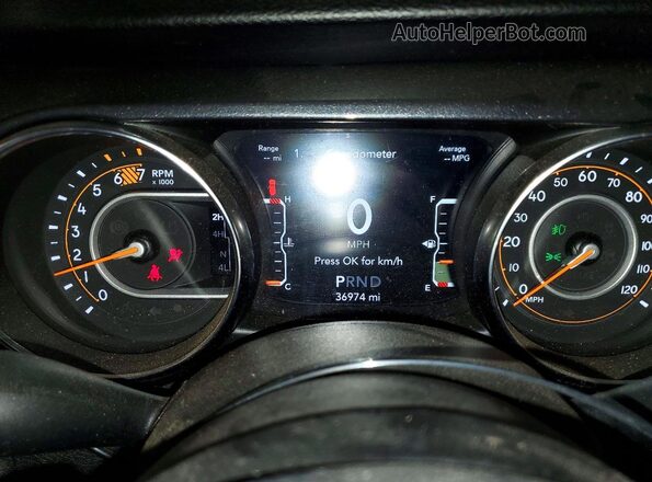 1C4HJXDN3MW770615 2021 JEEP WRANGLER White Вид щитка приладів