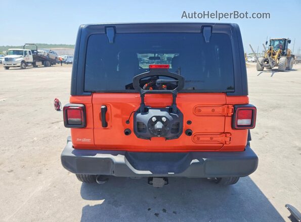 1C4HJXDN3PW679963 2023 JEEP WRANGLER Orange Rear view