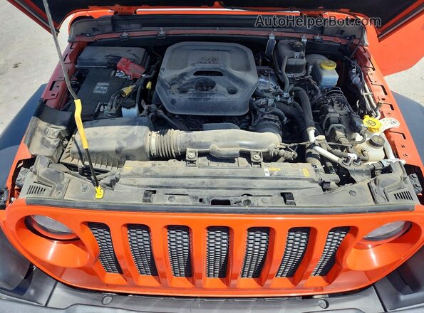 1C4HJXDN3PW679963 2023 JEEP WRANGLER Orange Engine compartment view