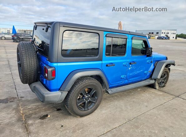 1C4HJXDN4MW816209 2021 JEEP WRANGLER Blue Rear right