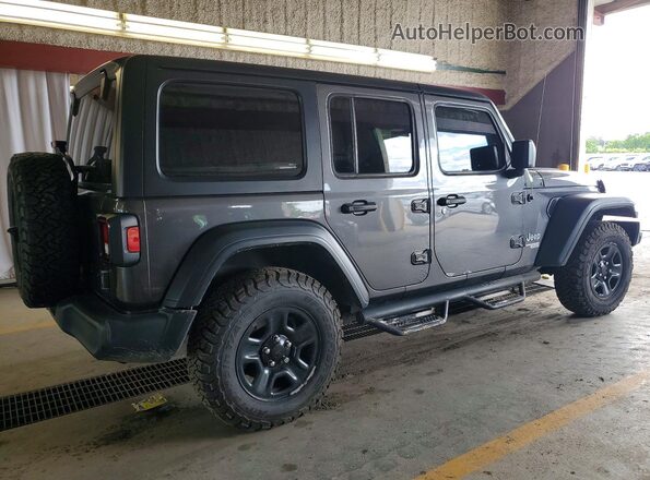 1C4HJXDN5JW189404 2018 JEEP WRANGLER Gray Trasero derecho