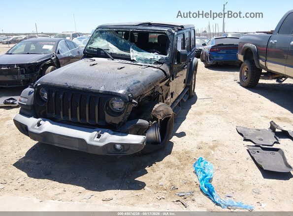 1C4HJXDN5LW223800 2020 JEEP WRANGLER UNLIMITED Black Առջևի ձախ երեք քառորդ տեսարան