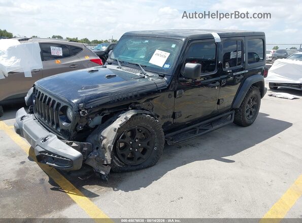 1C4HJXDN5MW762922 2021 JEEP WRANGLER UNLIMITED Black Vista tres cuartos delantera izquierda