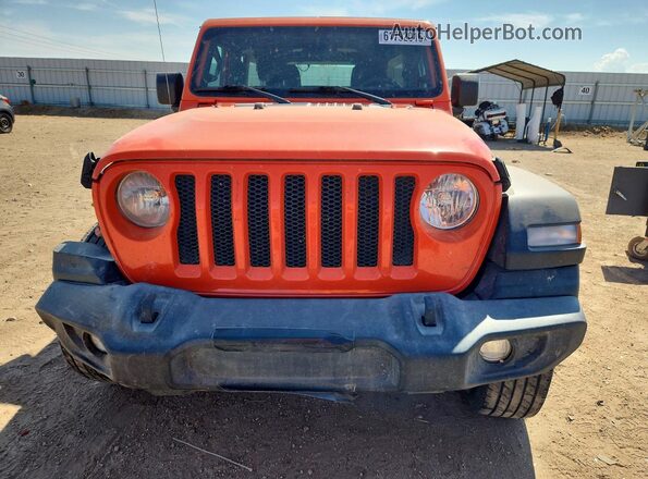 1C4HJXDN6JW203763 2018 JEEP WRANGLER Оранжевый Вид спереди