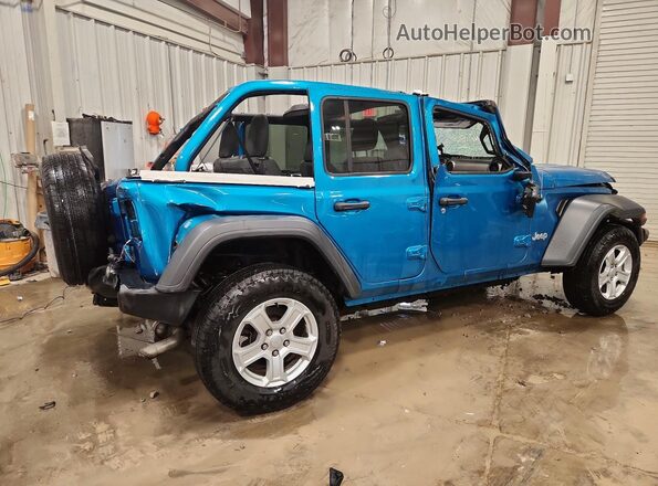 1C4HJXDN6LW223398 2020 JEEP WRANGLER Blue Trasero derecho