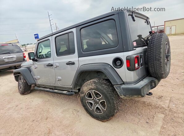 1C4HJXDN6MW503453 2021 JEEP WRANGLER Серебряный Задняя левая четверть