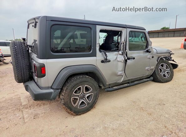 1C4HJXDN6MW503453 2021 JEEP WRANGLER Серебряный Задняя правая четверть