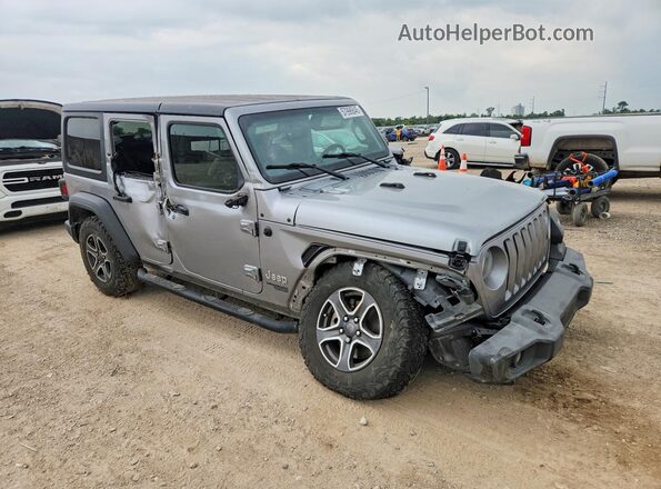 1C4HJXDN6MW503453 2021 JEEP WRANGLER Серебряный Передняя правая четверть