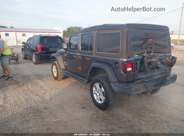 1C4HJXDN7JW200354 2018 JEEP WRANGLER UNLIMITED Gray Trasero izquierdo