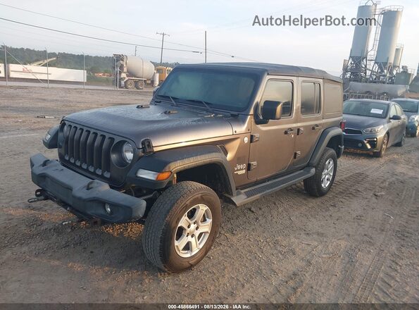 1C4HJXDN7JW200354 2018 JEEP WRANGLER UNLIMITED Gray Vista tres cuartos delantera izquierda