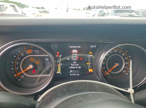 1C4HJXDN8LW143147 2020 JEEP WRANGLER Gray Вид щитка приладів