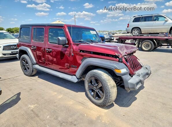 1C4HJXDN9MW596033 2021 JEEP WRANGLER Maroon Передня права чверть