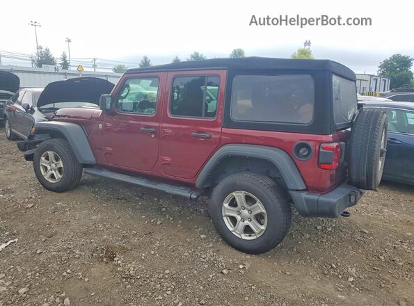 1C4HJXDN9MW750997 2021 JEEP WRANGLER Burgundy Rear left