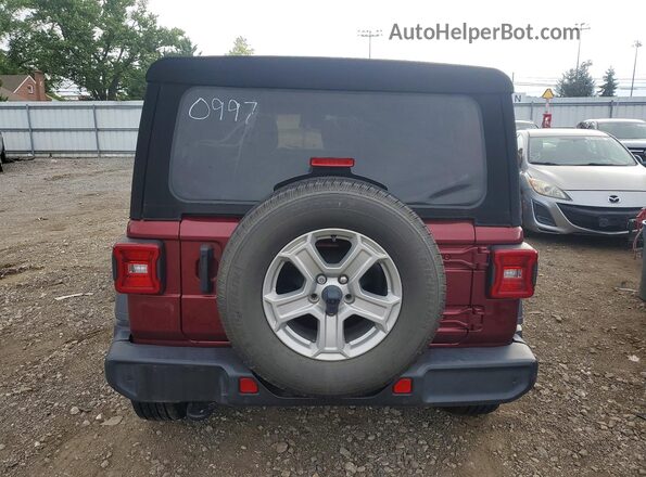 1C4HJXDN9MW750997 2021 JEEP WRANGLER Burgundy Rear view