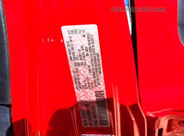 1C4HJXDN9NW270198 2022 JEEP WRANGLER Red Вид наклейки з VIN-кодом