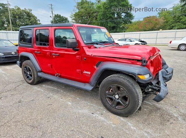 1C4HJXDNXLW220360 2020 JEEP WRANGLER Red Передня права чверть