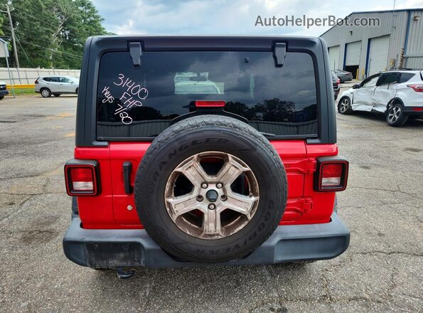 1C4HJXDNXLW220360 2020 JEEP WRANGLER Red Вид ззаду