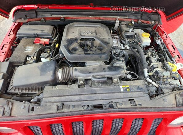 1C4HJXDNXLW220360 2020 JEEP WRANGLER Red Вид задньої частини салону